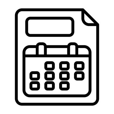 Takvim simgesi, vektör illüstrasyonu basit tasarım