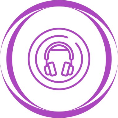 kulaklık simgesi web basit illüstrasyon