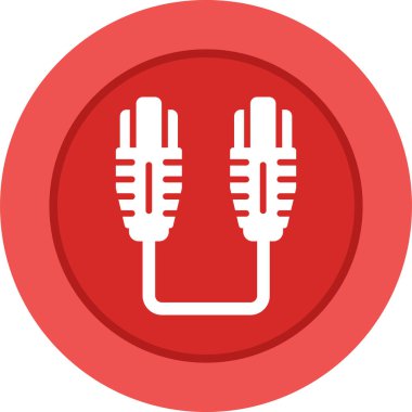 Kablo. Web simgesi basit illüstrasyon