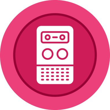 Masaüstü bilgisayar simgesi, vektör illüstrasyonu basit tasarım