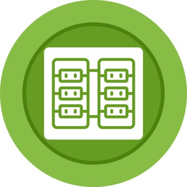 sunucu odası simgesi, vektör illüstrasyonu