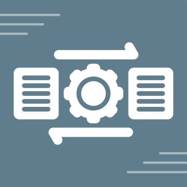 Dosya yönetimi simgesi, vektör illüstrasyonu