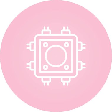 Kablo bezi. Web simgesi basit illüstrasyon