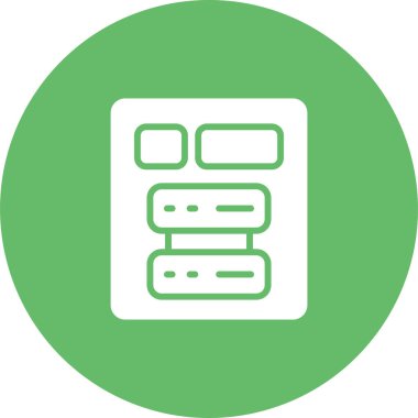 Sunucu. Web simgesi basit illüstrasyon 