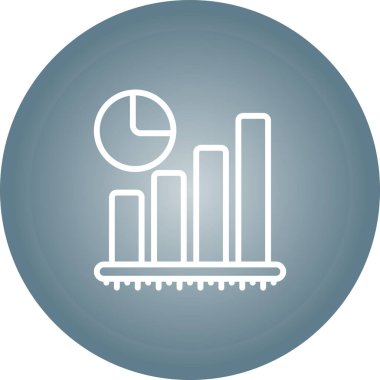 Grafik çubuğu simgesi, vektör illüstrasyonu basit tasarım