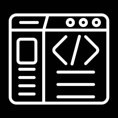 Web tasarım simgesi, vektör illüstrasyonu 