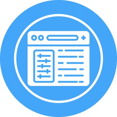 Ayarları satırı simgesi, vektör çizim 