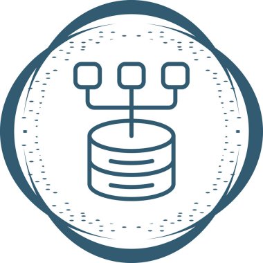 veritabanı. Web simgesi basit illüstrasyon 