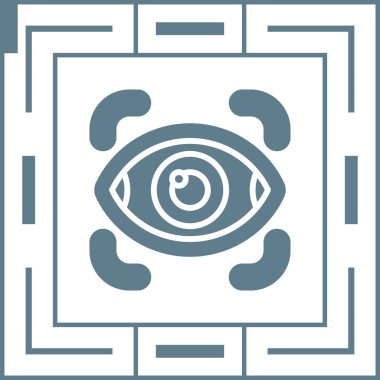 Retina tarayıcısı. Web simgesi basit illüstrasyon