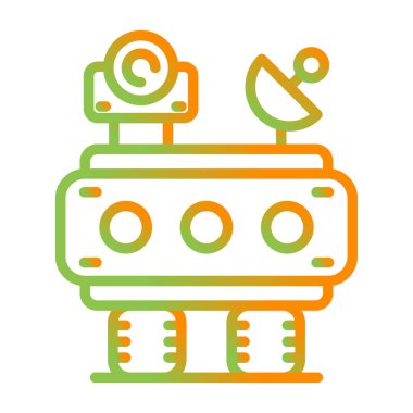 moon rover. Web simgesi basit illüstrasyon