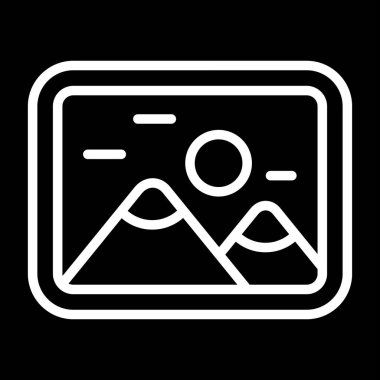 Resim modern simgesinin vektör illüstrasyonu