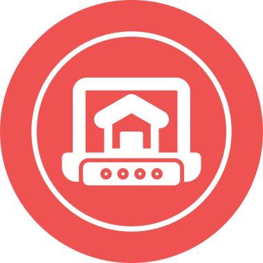 dizüstü bilgisayar simgesi, vektör illüstrasyonu basit tasarım