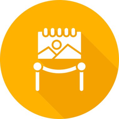 resim müze simgesi vektör illüstrasyonunda 