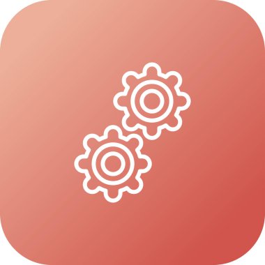 Ayarları satırı simgesi, vektör çizim 