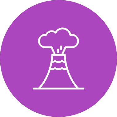 Volkan Web simgesi, vektör illüstrasyonu