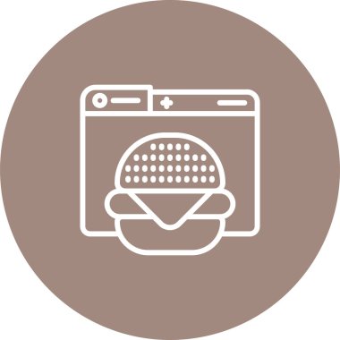 Fast Food simgesi, vektör illüstrasyonu 