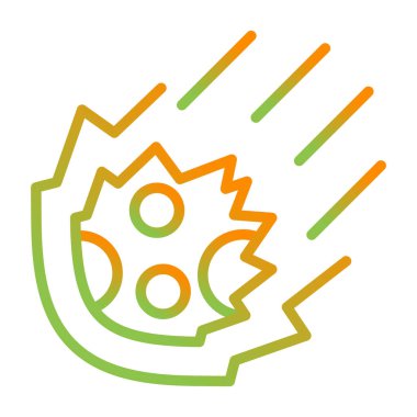 Meteor simgesi. Sosyal medya, uygulama ve web tasarımı için basit vektör sembolü.  