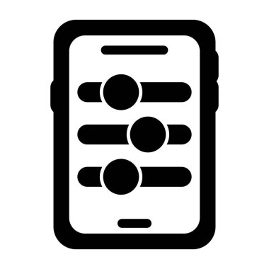 Akıllı telefon simgesinin vektör illüstrasyonu 