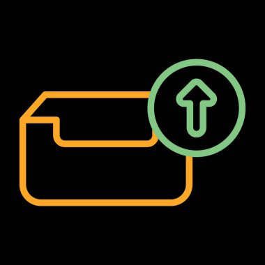  Ok ile giden kutusu. vektör simgesi 