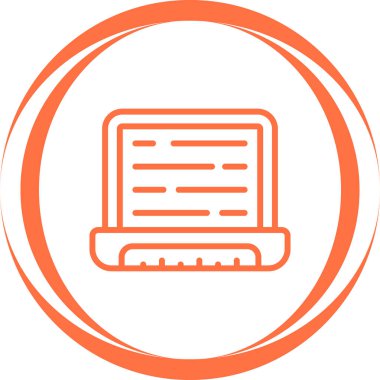 dizüstü bilgisayar simgesi, vektör illüstrasyonu basit tasarım