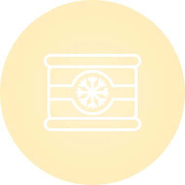 Dondurulmuş yemek simgesi, vektör illüstrasyonu