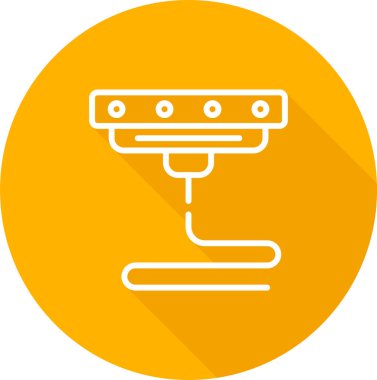 3B Yazıcı simgesi, vektör illüstrasyonu basit tasarım