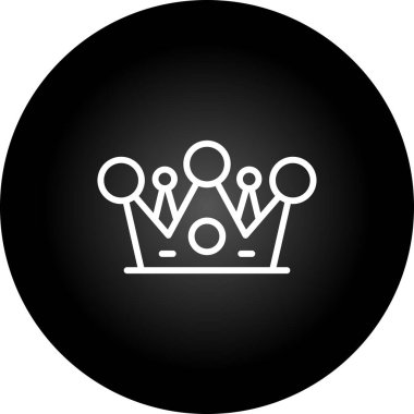 Taç simgesi, ağ basit illüstrasyon