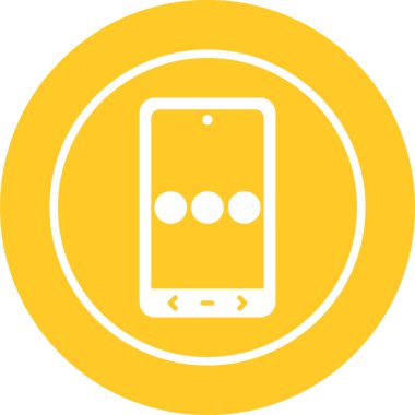 Cep telefonu simgesinin vektör illüstrasyonu