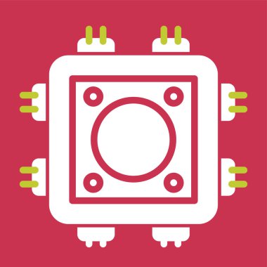 Kablo bezi. Web simgesi basit illüstrasyon