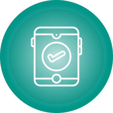  İşaretli simge tasarım vektörlü akıllı telefon