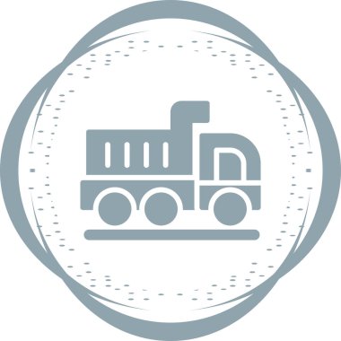 Kamyon web simgesini boşalt, vektör illüstrasyonu