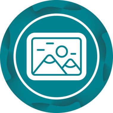 Resim modern simgesinin vektör illüstrasyonu