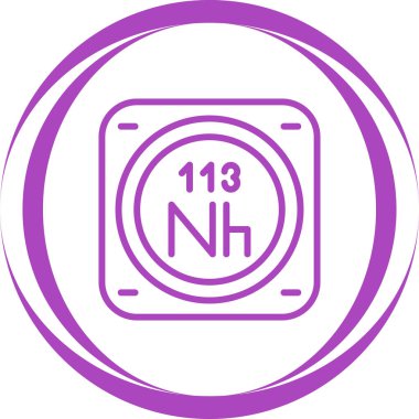 Periyodik tablonun kimyasal elementinin web illüstrasyonu