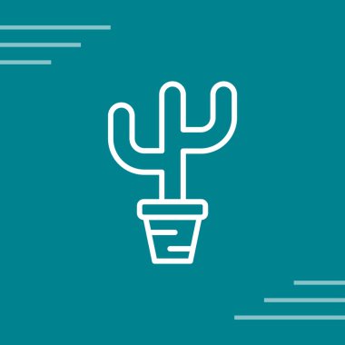 Kaktüs simgesinin vektör illüstrasyonu