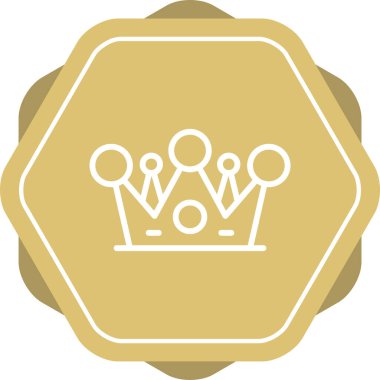 Taç simgesi, ağ basit illüstrasyon