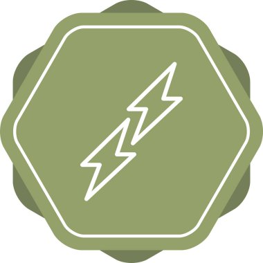 Yıldırım Ağı simgesi, basit vektör illüstrasyonu