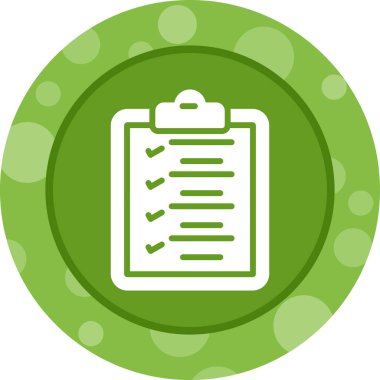 Kontrol listesi simgesinin vektör illüstrasyonu