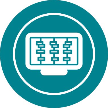 Zaman Çizgisi Web simgesi vektör çizimi