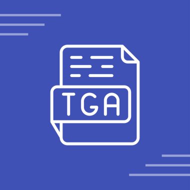 Modern flat design of TGA file icon for web clipart