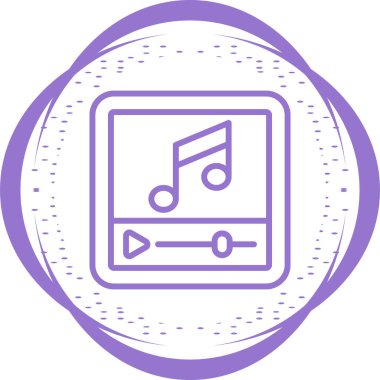 Video player vector icon design 