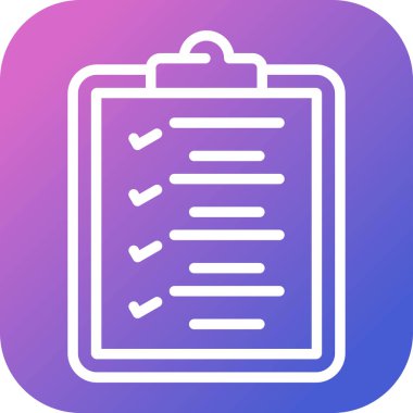 Kontrol listesi simgesinin vektör illüstrasyonu