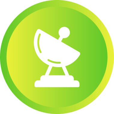 Uydu Tabağı web simgesi, basit vektör illüstrasyonu