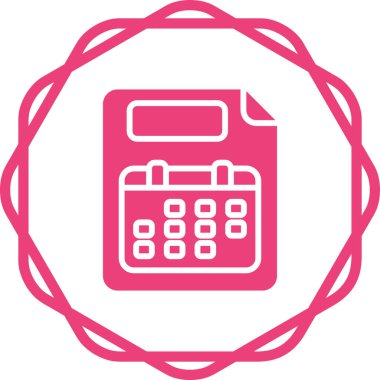 Takvim simgesi, vektör illüstrasyonu basit tasarım