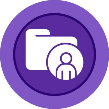 Kişisel Dizin simgesi, vektör illüstrasyonu   