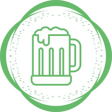 bira kupası simgesi, vektör illüstrasyonu basit tasarım