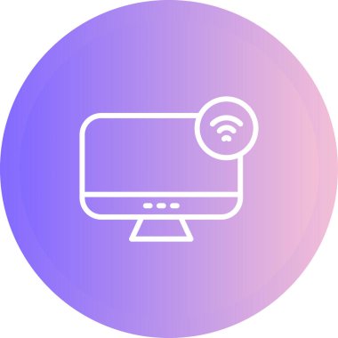 Akıllı Ekran Ağı simgesi basit illüstrasyon