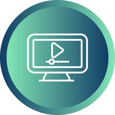  Video simgesinin vektör illüstrasyonu