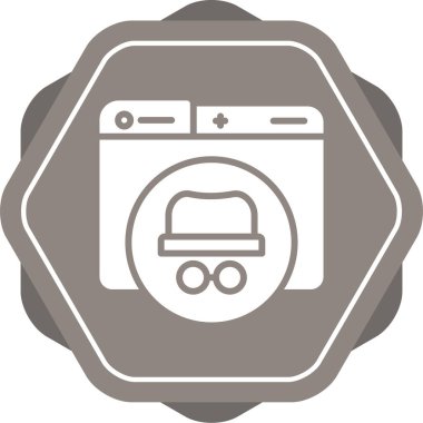 Incognito simgesi web basit illüstrasyon