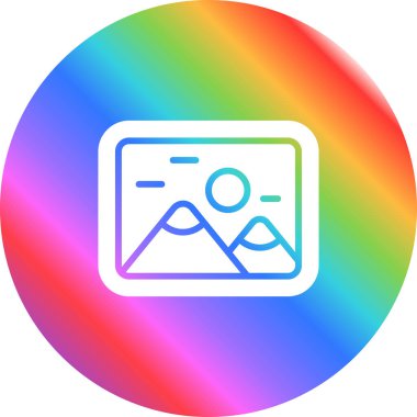 Resim modern simgesinin vektör illüstrasyonu