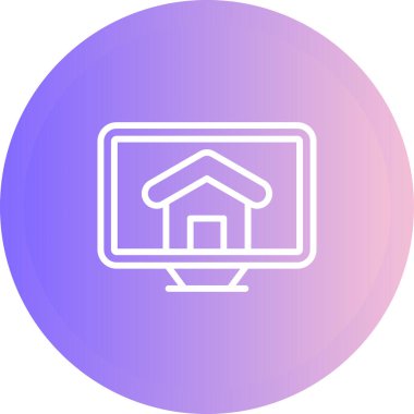 Masaüstü ekranı. Web simgesi basit illüstrasyon